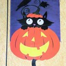 Halloween Yard and Garden Season Flag with Black Cat and Jack o Lantern NEW Halloween Yard and Garden Season Flag with Black Cat and Jack o Lantern NEW