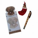 Golden Retriever Dog Gift Set with Matching Ornament, Magnetic Notepad & Pen NEW