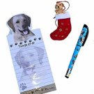 Golden Labrador Lab Dog Gift Set w Matching Ornament, Magnetic Notepad & Pen NEW