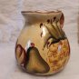 Style Eyes by Baum Bros Fruit Painted Pitcher Ceramic Pottery 8" tall Pre Owned