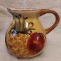 Style Eyes by Baum Bros Fruit Painted Pitcher Ceramic Pottery 8" tall Pre Owned