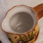 Style Eyes by Baum Bros Fruit Painted Pitcher Ceramic Pottery 8" tall Pre Owned