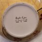 Style Eyes by Baum Bros Fruit Painted Pitcher Ceramic Pottery 8" tall Pre Owned