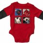 Red Cute Jungle Animals Long Sleeve Baby Infant Outfit Creeper NEW