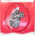 Pewter Angel with God Christmas Tree Ornament NEW in box 2 1/2 inches