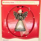 Pewter Guardian Angel Christmas Tree Ornament NEW in box 2 1/2 inch