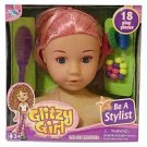Glitzy Girl Hair Stylist Doll Head 18 play pieces NEW