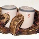 Western Resin Molded Looks Like Leather Glove, Holds Salt and Pepper Shakers NEW Western Resin Molded Looks Like Leather Glove, Holds Salt and Pepper Shakers NEW