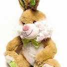 Stuffed Plush Sitting Tan Bunny 14 inches tall - NEW