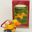 Hallmark Waddles Duck Pull Toy Keepsake Christmas Ornament 2001