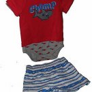3 Piece Shark Design Baby Boy Outfit Set T shirt, Shorts and Creeper NEW 3 Piece Shark Design Baby Boy Outfit Set T shirt, Shorts and Creeper NEW