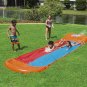 Double Lane Inflatable Water Slide w Speed Ramp & Splash Landing 18 FT Long NEW