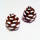 Ceramic - Pinecones Winter Holiday Salt & Pepper Shakers NEW