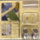 Blue Sea Shells 5 Piece Bath Ensemble - Shower Curtain, Shower Rings, More NEW