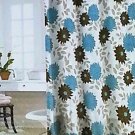 Floral Shower Curtain Fabric Canvas Asheville - Teal 70 x 72 Inch NEW Floral Shower Curtain Fabric Canvas Asheville - Teal 70 x 72 Inch NEW