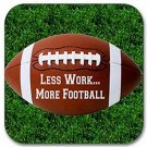 Football Game Square Rubber Coasters Neoprene, Gameday, Mancave, Set of 4 NEW