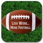 Football Game Square Rubber Coasters Neoprene, Gameday, Mancave, Set of 4 NEW