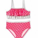 Toddler Girl Flower Shimmer Tiered Ruffle Top 2 Pc Swimsuit Bikini NEW Toddler Girl Flower Shimmer Tiered Ruffle Top 2 Pc Swimsuit Bikini NEW