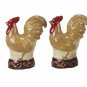 Ceramic Rooster Salt and Pepper Set, Country Kitchen Decor 3.75-Inch NEW in Box