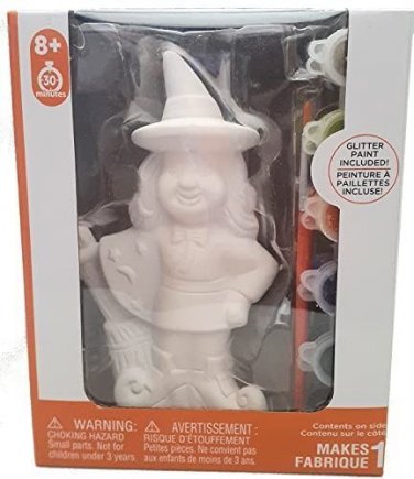 3D Witch Halloween Ceramic Kit - Ready to Paint 5 inches Tall NEW in Box