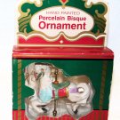 Carousel Horse Tree Ornament Hand Painted Porcelain NEW 3x3.5 inch