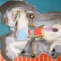 Carousel Horse Tree Ornament Hand Painted Porcelain NEW 3x3.5 inch