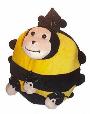 Plush Bumble Bee and Friends Backpack 10" with Finger Puppet