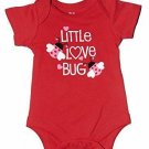 Little Love Bug Red Lady Bug Short Sleeve Baby Creeper Bodysuit (Newborn) NEW