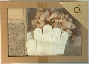 Spa Bath Gift Set - Sisal Belt, Bath Gloves, and a Loofah Mitt NEW