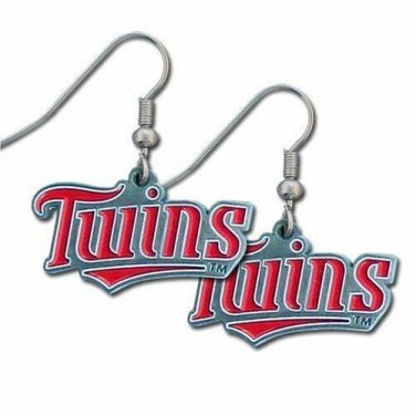 Minnesota Twins MLB LICENSED Dangle Earrings - Baseball Jewelry NEW