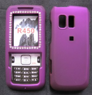 Purple Diamond Snap On Cover Case for SAMSUNG MESSAGER R450
