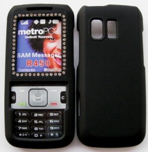 Black Diamond Snap On Cover Case for SAMSUNG MESSAGER R450