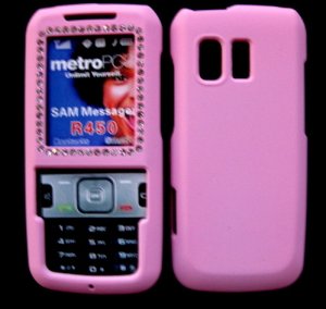 Pink Diamond Snap On Cover Case for SAMSUNG MESSAGER R450