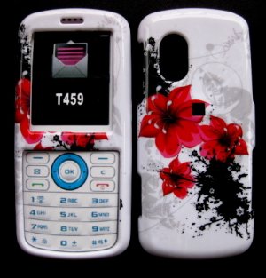 Red Flowers Snap On Cover Case for SAMSUNG GRAVITY T459