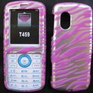 Pink Zebra Snap On Cover Case for SAMSUNG GRAVITY T459