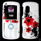 Red Flowers Snap On Cover Case for SAMSUNG GRAVITY T459