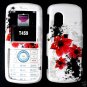 Red Flowers Snap On Cover Case for SAMSUNG GRAVITY T459