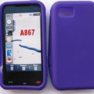 Purple Silione Cover Case for Samsung Eternity A867