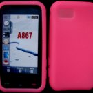 Pink Silione Cover Case for Samsung Eternity A867