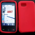 Red Silione Cover Case for Samsung Eternity A867