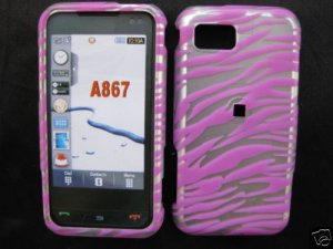 Pink Zebra Snap On Cover Case for Samsung Eternity A867