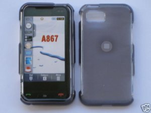 Smoke Transparent Snap On Cover Case for Samsung Eternity A867