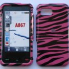 Pink Black Zebra Snap On Cover Case for Samsung Eternity A867