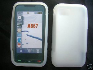 White Clear Silione Cover Case for Samsung Eternity A867