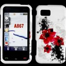 Red Flowers Snap On Cover Case for Samsung Eternity A867