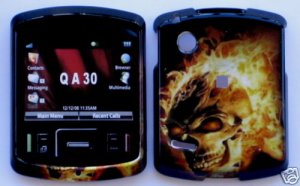 Fire Skull Snap On Cover Case for Motorola Hint QA30
