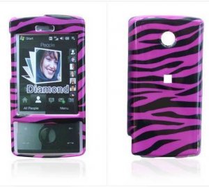 Pink Zebra Snap On Cover Case for HTC TOUCH DIAMOND CDMA