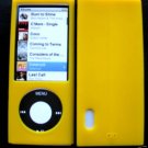 Yellow Silicone Cover Case for Apple iPod Nano 5 5th Gen