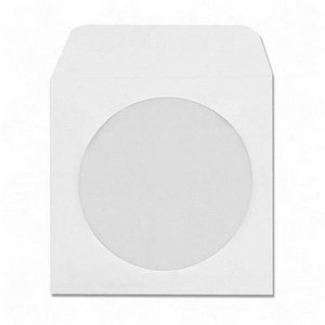 NEW 200 Paper CD DVD Disc Sleeve Envelope With 4" Clear Window and Flap