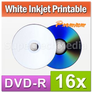 300 PK MaxTek White Inkjet HUB Printable DVD-R 16x Blank Disc For Data, Video & Movie